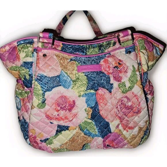 NWOT! Vera Bradley Glenna Superbloom Signature Cotton Tote Handbag 14x14x6 - Picture 5 of 12